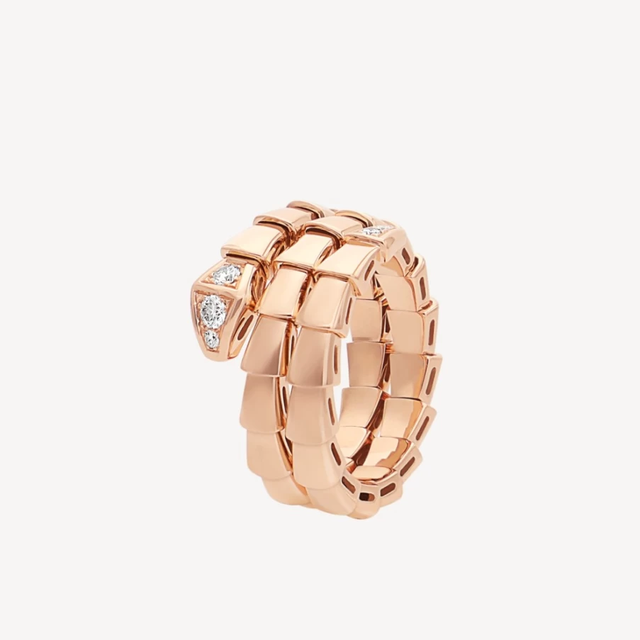BVLGARI Serpenti Viper Ring | Luxury Snake Design Ring | 18K Gold & Precious Stones