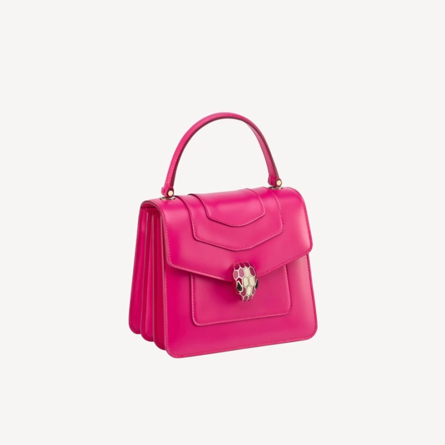 BVLGARI Serpenti Forever Pink Top Handle Bag for Women