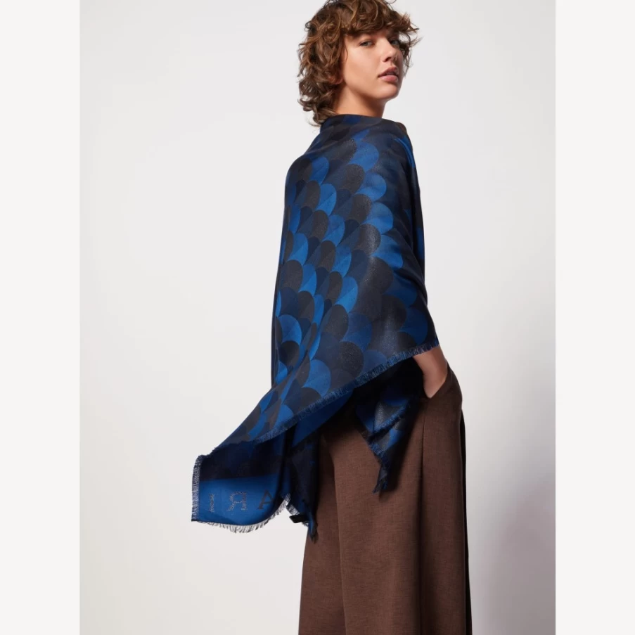 BVLGARI Heritage Blue Scarf for Women - Luxury Silk Fashion Accessory