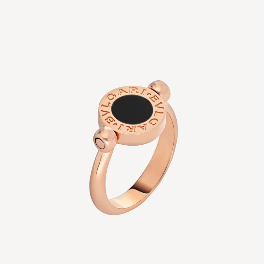 BVLGARI BVLGARI Black and White Ceramic Ring for Women and Men