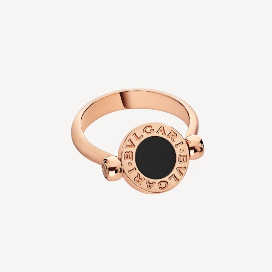 BVLGARI BVLGARI Black and White Ceramic Ring for Women and Men