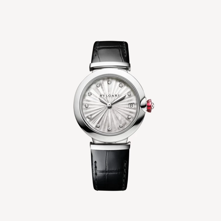 BVLGARI Lvcea Women's Black Stainless Steel Watch – Elegant Luxury Timepiece
