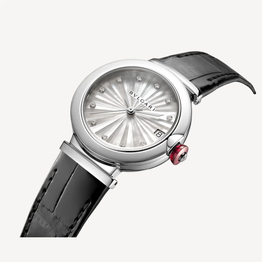 BVLGARI Lvcea Women's Black Stainless Steel Watch – Elegant Luxury Timepiece