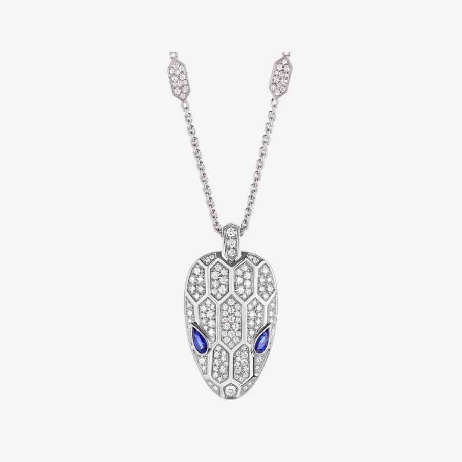 BVLGARI Serpenti Blue Sapphire Necklace | Luxury Snake Jewelry