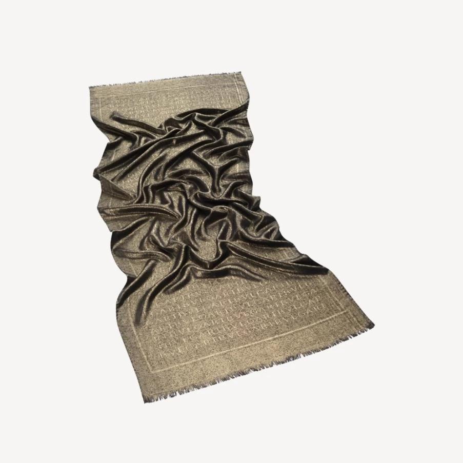 BVLGARI Women's Gold Logomania Stole - Luxury Designer Scarf