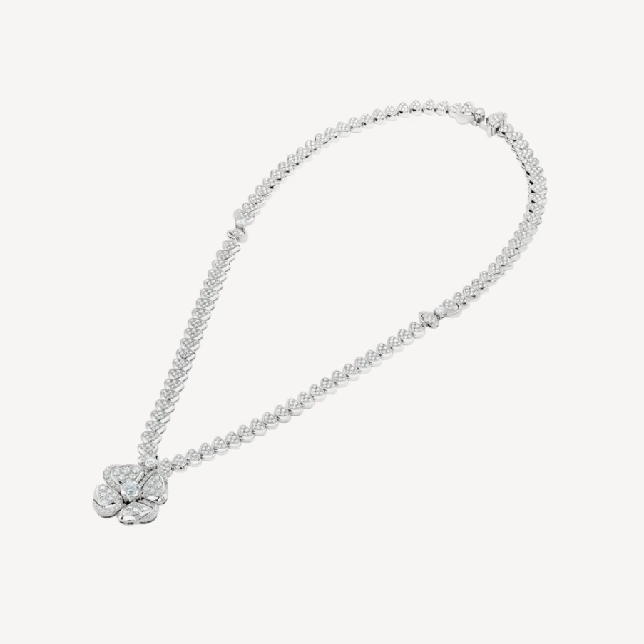 BVLGARI Fiorever Necklace – Elegant Floral Diamond Pendant for Women