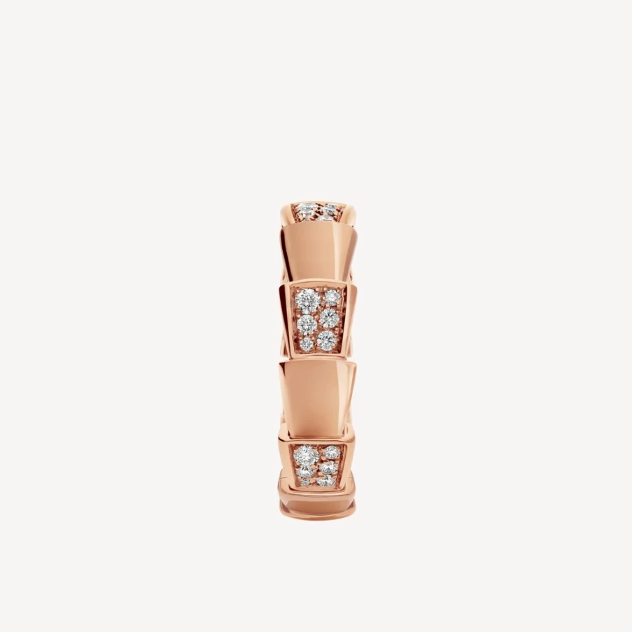 BVLGARI Serpenti Viper Ring Luxury Snake Design Gold Band Jewelry