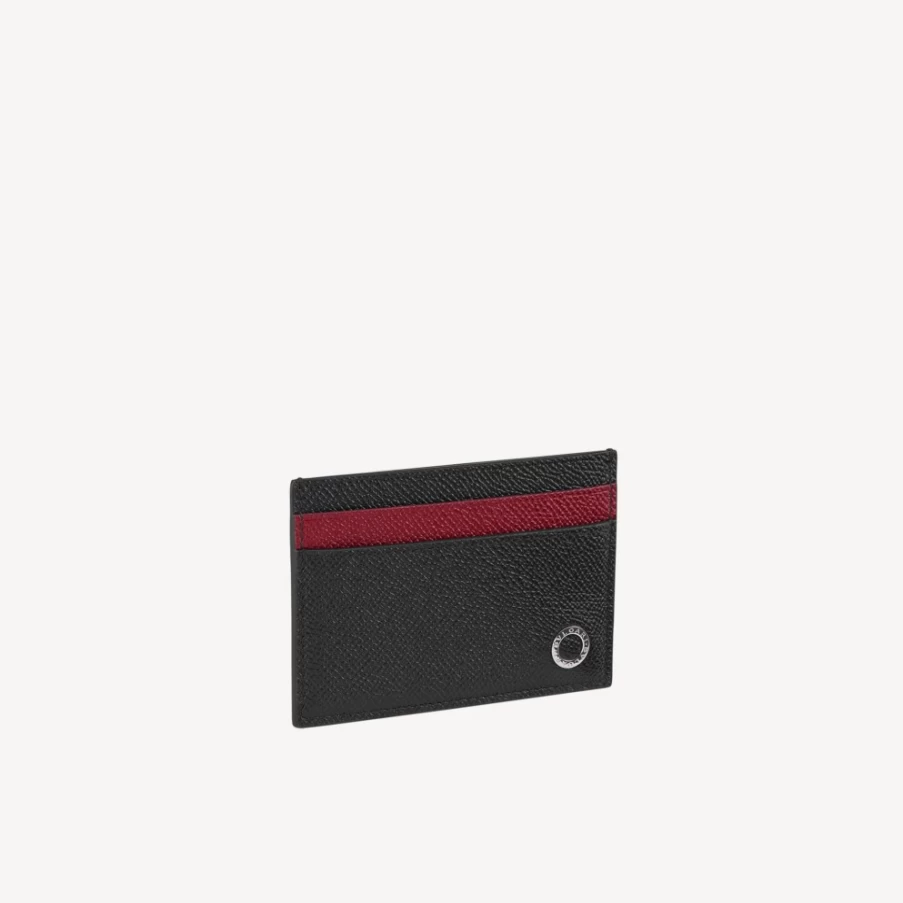 BVLGARI Bvlgari Man Black Leather Card Holder for Men