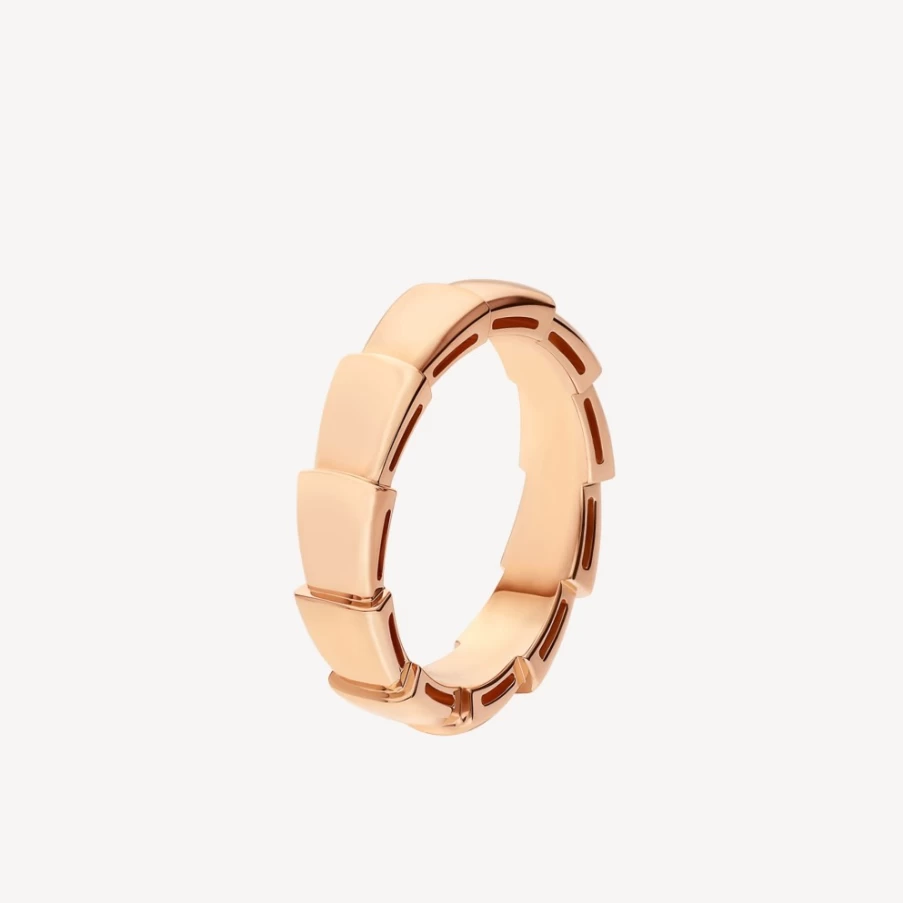 BVLGARI Serpenti Ring - Luxury Snake Design Gold Band Ring for Women