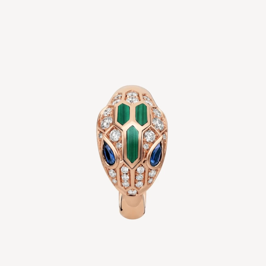 BVLGARI Serpenti Blue Green Gemstone Ring | Luxury Snake Jewelry