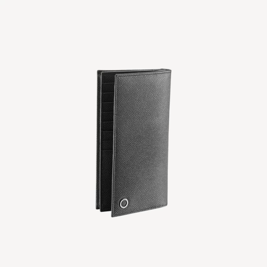 BVLGARI Bvlgari Man Black Bifold Wallet for Men | Luxury Leather Wallet