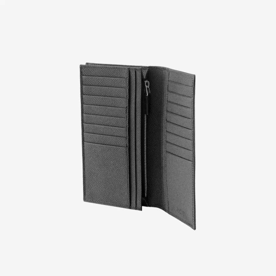 BVLGARI Bvlgari Man Black Bifold Wallet for Men | Luxury Leather Wallet