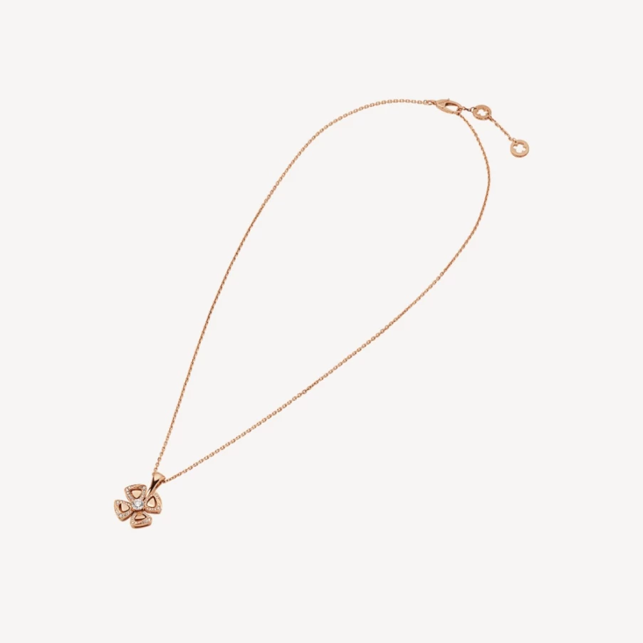 BVLGARI Fiorever Necklace – Elegant Floral Diamond Pendant for Women