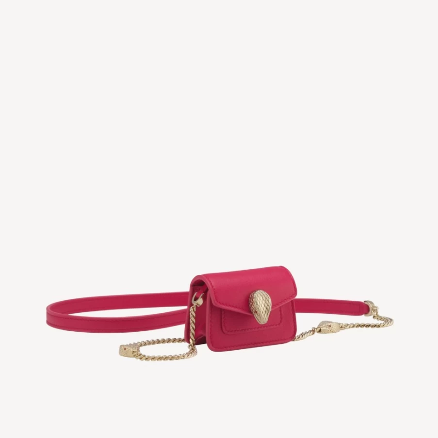 BVLGARI Serpenti Forever Micro Bag in Pink for Women | Luxury Crossbody Handbag