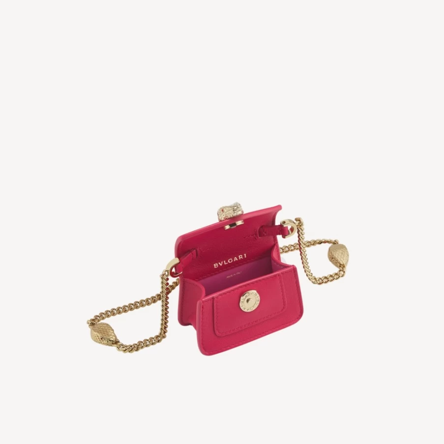 BVLGARI Serpenti Forever Micro Bag in Pink for Women | Luxury Crossbody Handbag