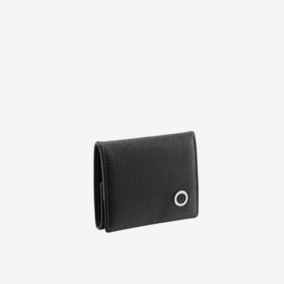 BVLGARI Bvlgari Man Black Leather Coin Purse for Men | Luxury Designer Wallet