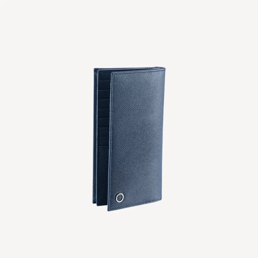 BVLGARI Bvlgari Man Blue Bifold Wallet for Men | Luxury Leather Wallet