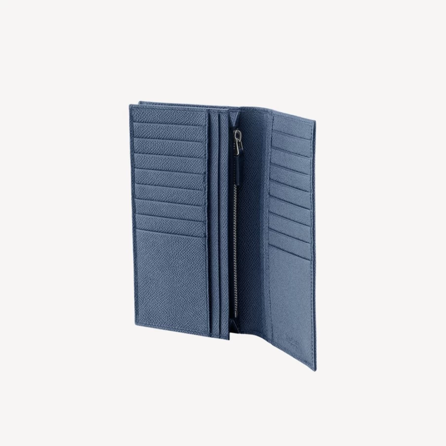 BVLGARI Bvlgari Man Blue Bifold Wallet for Men | Luxury Leather Wallet