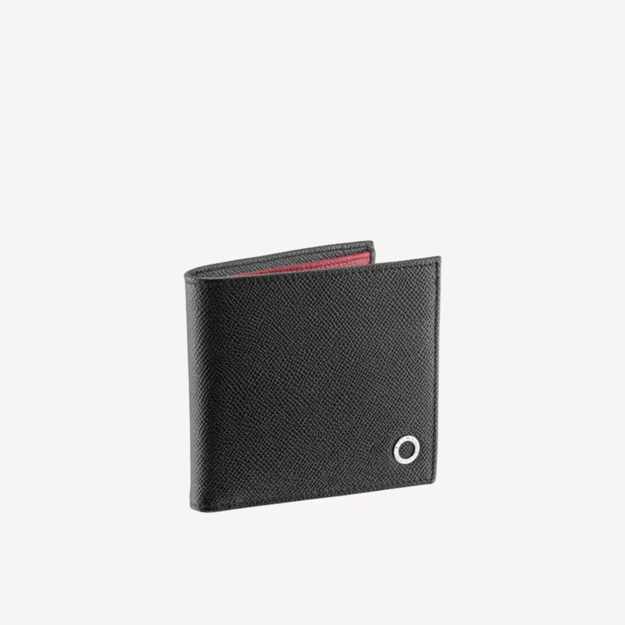 BVLGARI Bvlgari Man Black Bifold Wallet for Men | Luxury Leather Wallet