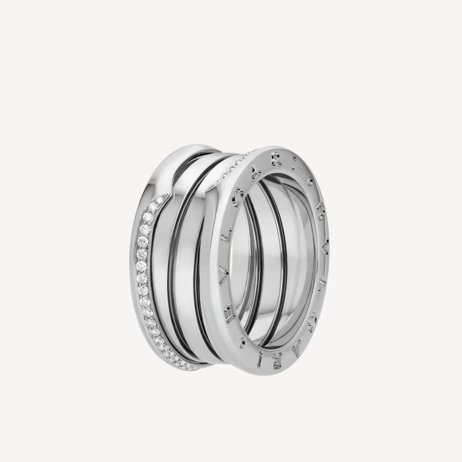 BVLGARI B.Zero1 White Gold Ring – Iconic Luxury Band for Women & Men