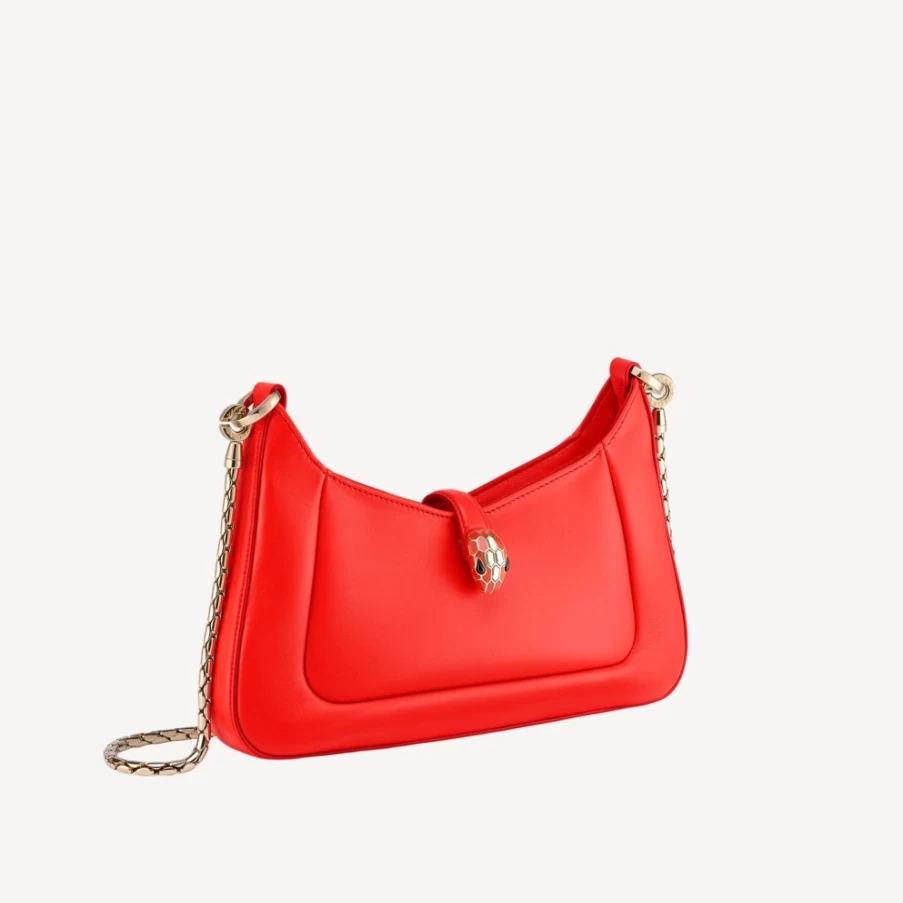 BVLGARI Serpenti Baia Orange Shoulder Bag for Women