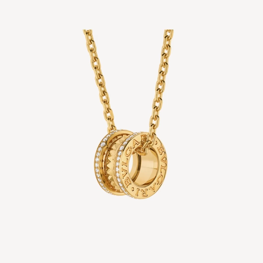 BVLGARI B.Zero1 Yellow Gold Necklace | Iconic Luxury Pendant