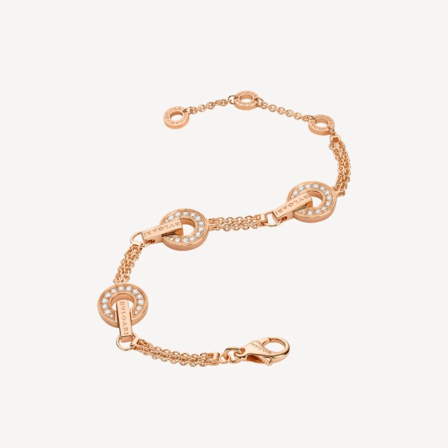 BVLGARI Bvlgari Pink Gold Bracelet for Women Luxury Italian Jewelry