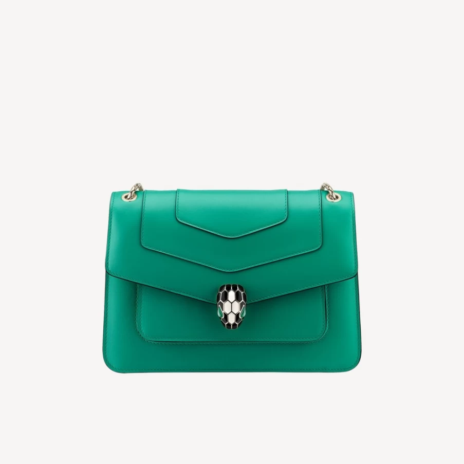 BVLGARI Serpenti Forever Green Shoulder Bag for Women