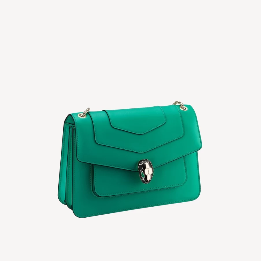 BVLGARI Serpenti Forever Green Shoulder Bag for Women