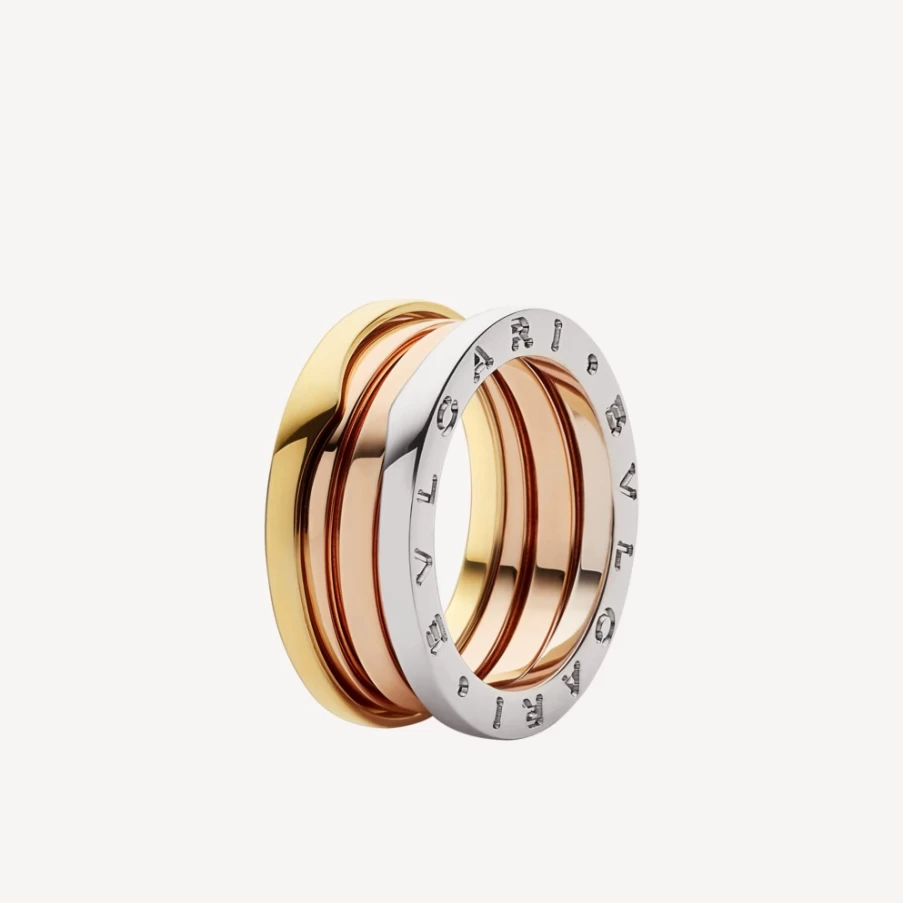 BVLGARI B.Zero1 Ring - Luxury 18K Gold & Diamond Iconic Band Ring