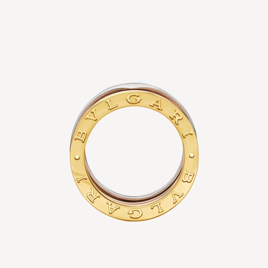 BVLGARI B.Zero1 Ring - Luxury 18K Gold & Diamond Iconic Band Ring