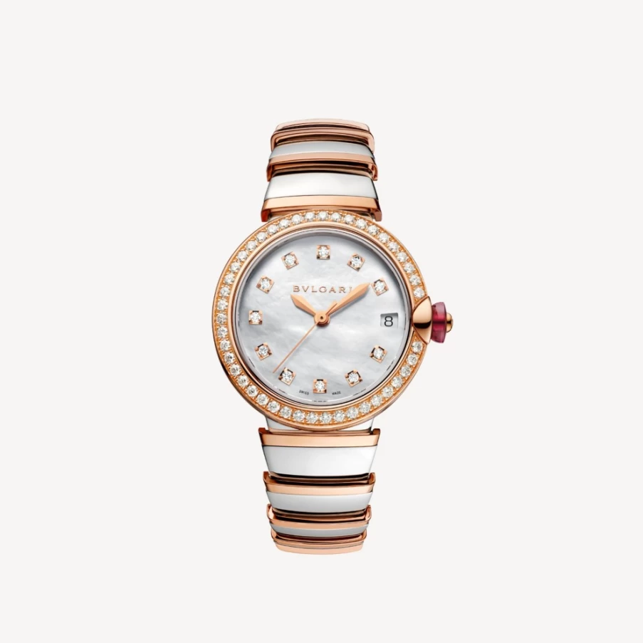 BVLGARI Lvcea Women's White Ceramic Watch - Luxury Swiss Timepiece