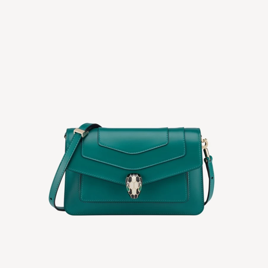 BVLGARI Serpenti Forever Green East-West Shoulder Bag for Women