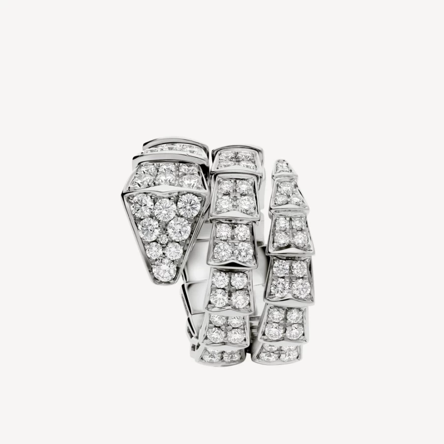 BVLGARI Serpenti Viper Ring - Luxury Snake Design Gold Band Jewelry