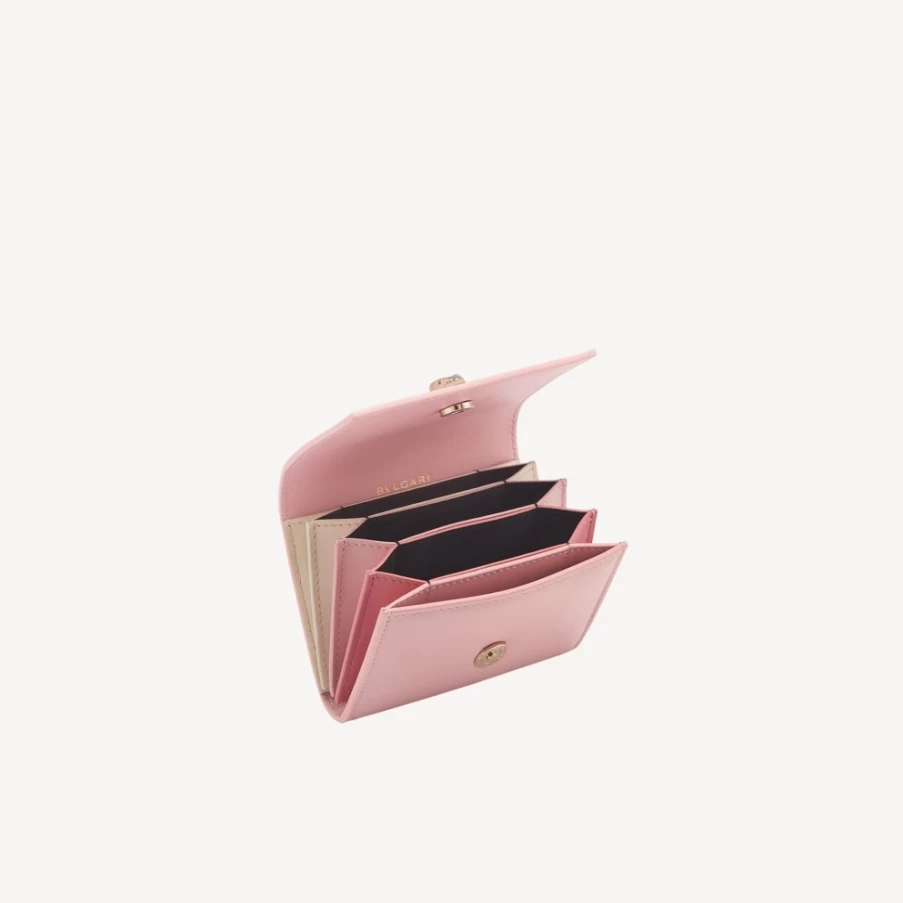 BVLGARI Serpenti Forever Pink Crossbody Card Holder for Women
