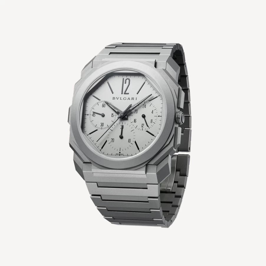 BVLGARI Octo Finissimo Grey Men's Luxury Watch – Ultra-Thin Automatic Timepiece