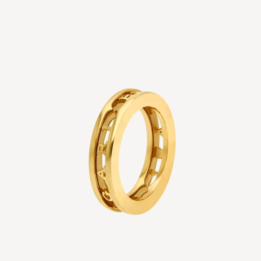 BVLGARI B.Zero1 Ring - Luxury 18K Gold & Diamond Cocktail Ring for Women