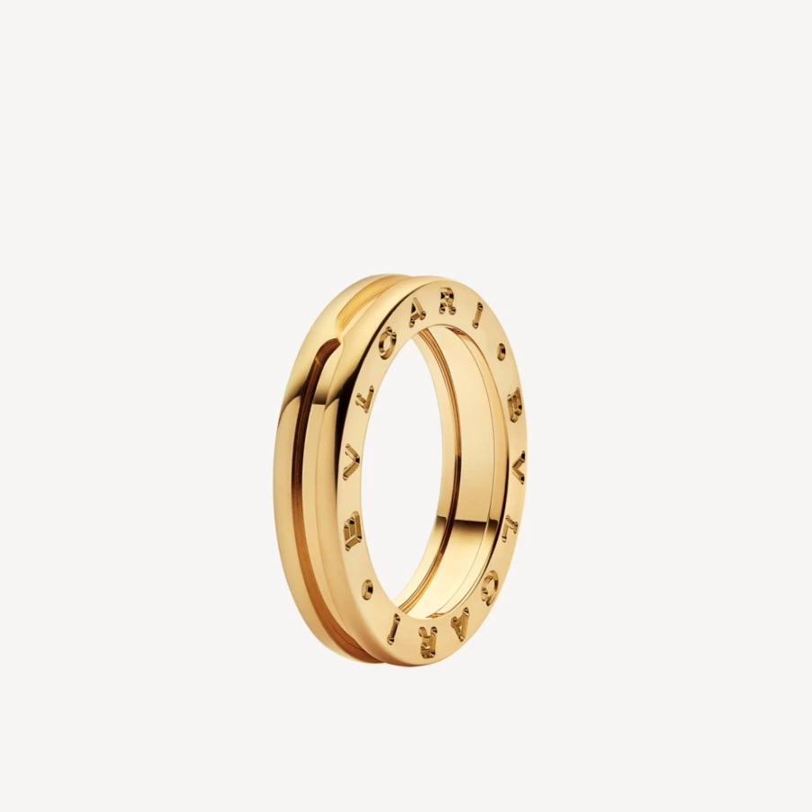 BVLGARI B.Zero1 Ring - Luxury 18K Gold & Diamond Iconic Band Ring