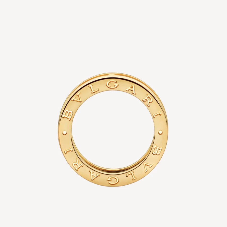 BVLGARI B.Zero1 Ring - Luxury 18K Gold & Diamond Iconic Band Ring