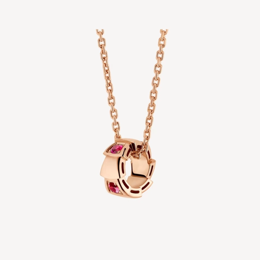 BVLGARI Serpenti Red Necklace | Luxury Snake Design Jewelry