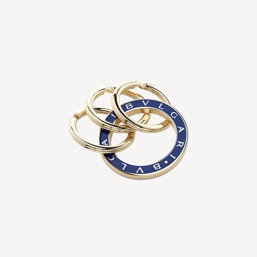 BVLGARI Women's Blue Bvlgari Bvlgari Keyring - Luxury Designer Key Chain
