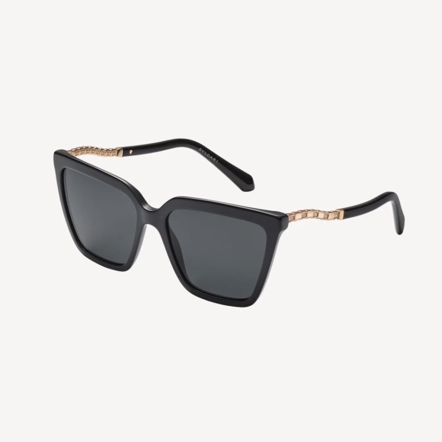 BVLGARI Serpenti Black Sunglasses for Women | Luxury Designer Eyewear