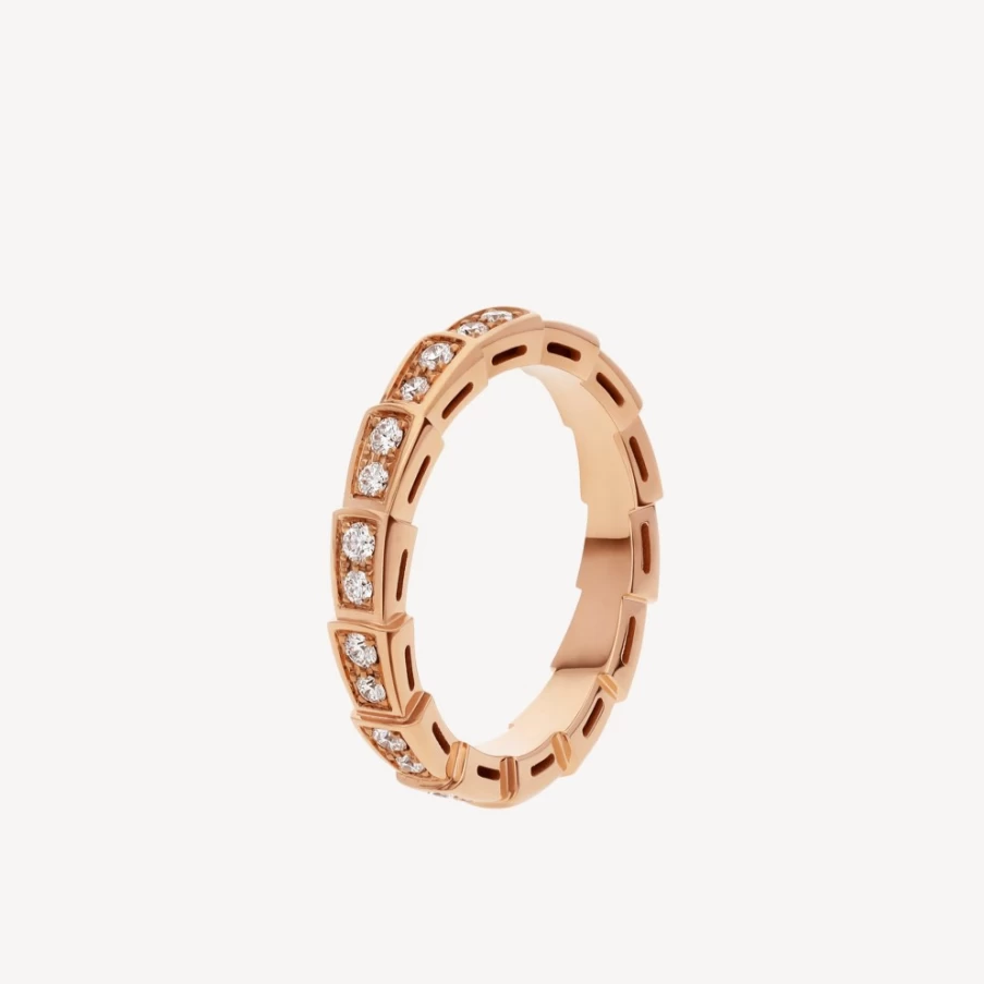 BVLGARI Serpenti Viper Ring | Luxury Snake Design Gold Band | Italian Jewelry Collection