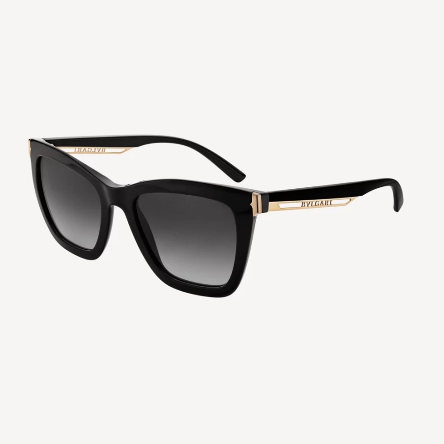 BVLGARI B.Zero1 Sunglasses for Women - Black/Grey Luxury Designer Eyewear