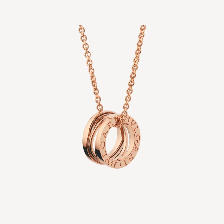 BVLGARI B.Zero1 Necklace | Luxury Rose Gold Pendant Necklace for Women