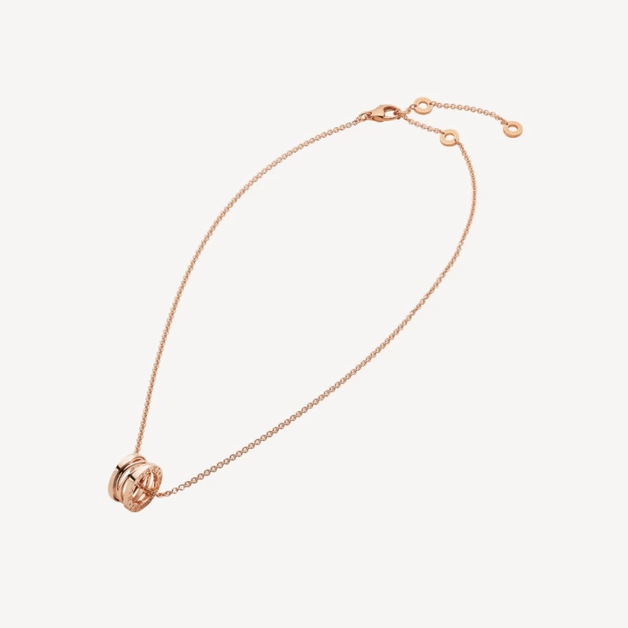BVLGARI B.Zero1 Necklace | Luxury Rose Gold Pendant Necklace for Women