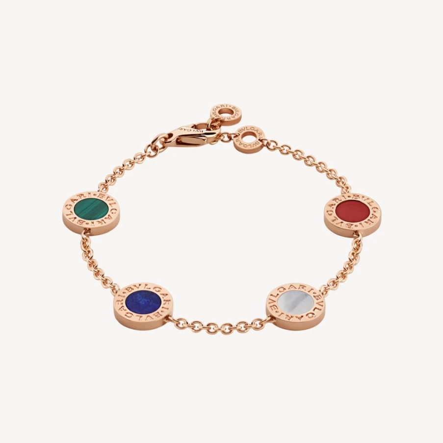 BVLGARI BVLGARI Multicolor Gemstone Bracelet Luxury Gold Jewelry