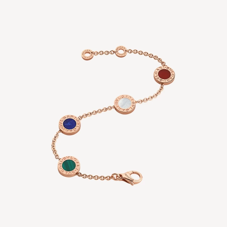 BVLGARI BVLGARI Multicolor Gemstone Bracelet Luxury Gold Jewelry