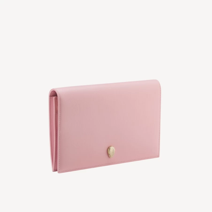 BVLGARI Serpenti Forever Pink Bifold Wallet for Women