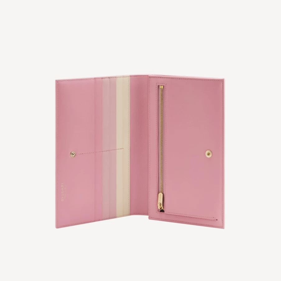 BVLGARI Serpenti Forever Pink Bifold Wallet for Women